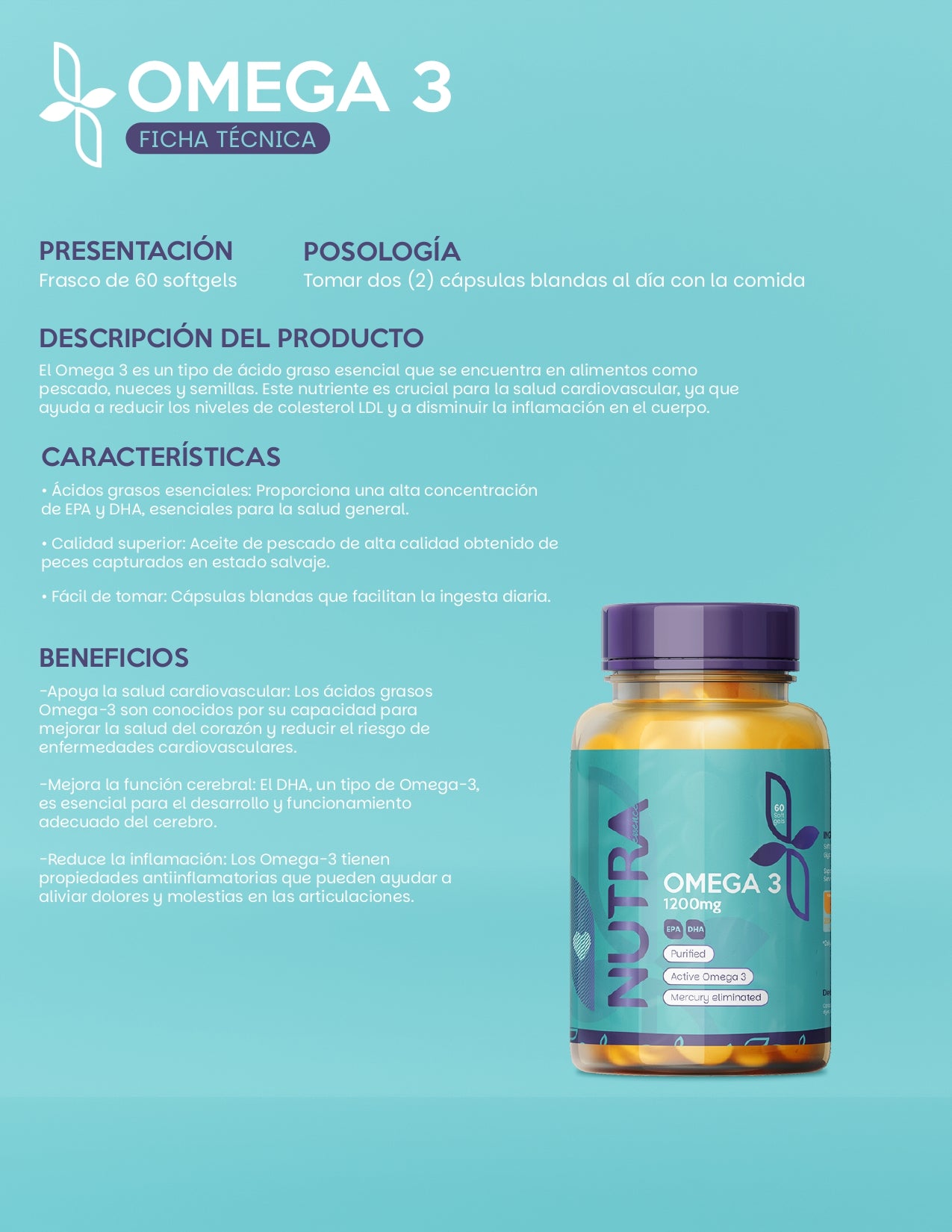 OMEGA 3 1200 MG X 60 CAPSULAS