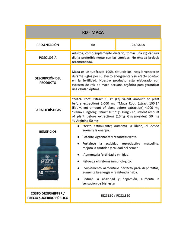 MACA 60 CAPSULAS