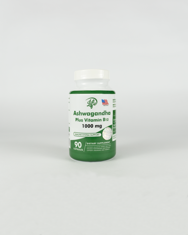 ASHAWAGANDA (GINSENG INDIO) + B12 X 90 CAPSULAS
