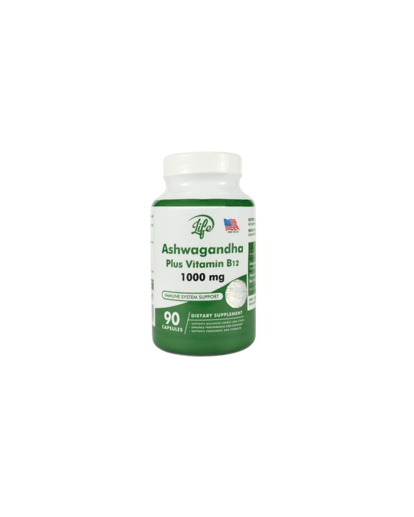 ASHAWAGANDA (GINSENG INDIO) + B12 X 90 CAPSULAS