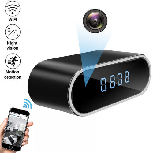 Mini Cámara Espía Reloj de Seguridad Oculta WIFI 1080P Detector
