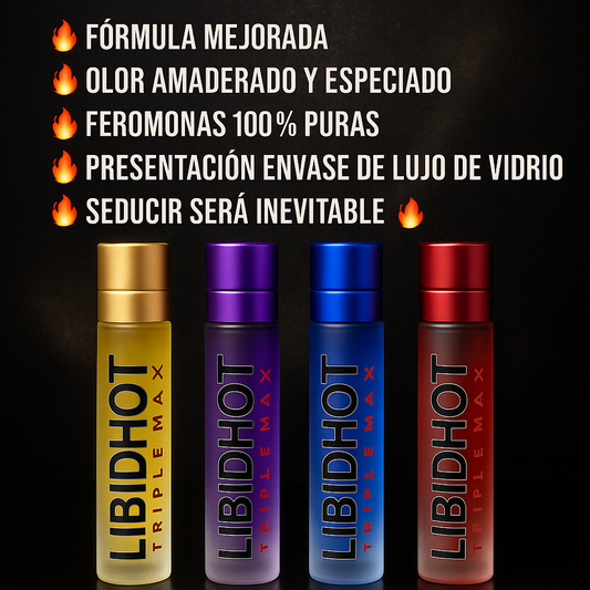 PERFUME DE FEROMONAS LIBIDHOT (PRESENTACION VIDRIO Y CAJA-BOLSA DE PROTECCION)